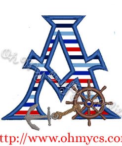 A Algerian Anchor Letter Applique Design