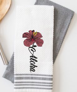 Aloha Hibiscus Flower Embroidery Design
