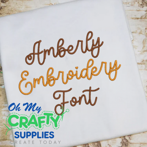 Amberly Embriodery Font (BX Included)