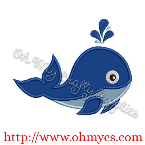 Another Whale Applique Design