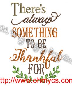 Always Thankful Embroidery Design