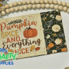 In The Hoop Mug Rug Pumpkin Spice Embroidery Design