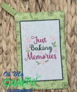 Baking Memories Potholder Embroidery Design
