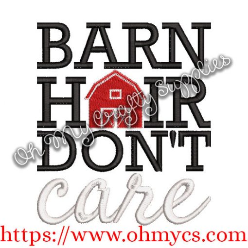 Barn Hair Embroidery Design