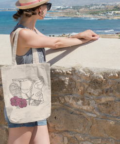 Hibiscus Beach Bag Sketch Design