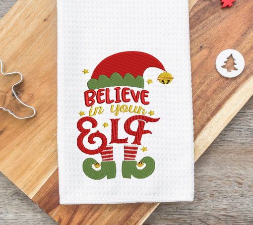 Believe in your Elf Embroidery Design