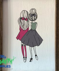 Besties Embroidery Design