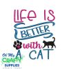 Better with cat 78 Embroidery Design