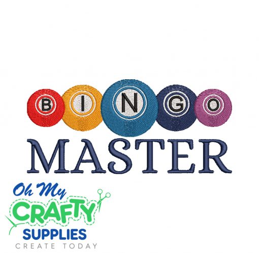Bingo Master Embroidery Design