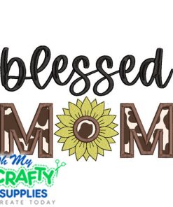 Blessed Mom Applique Design