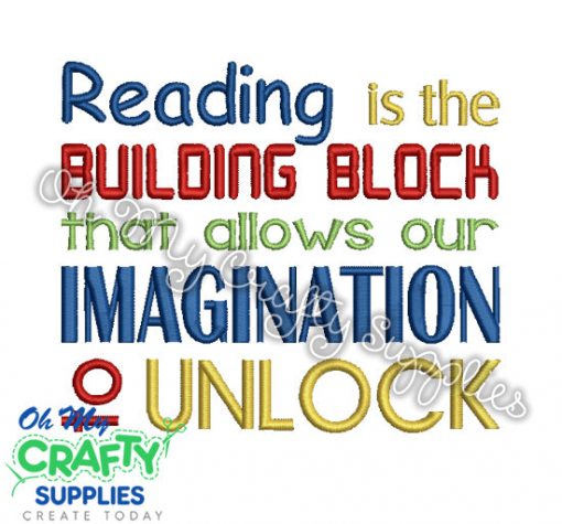 Building Block to Imagination Embroidery Design