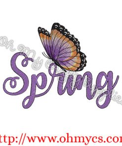 Blended Spring Butterfly Embroidery Design