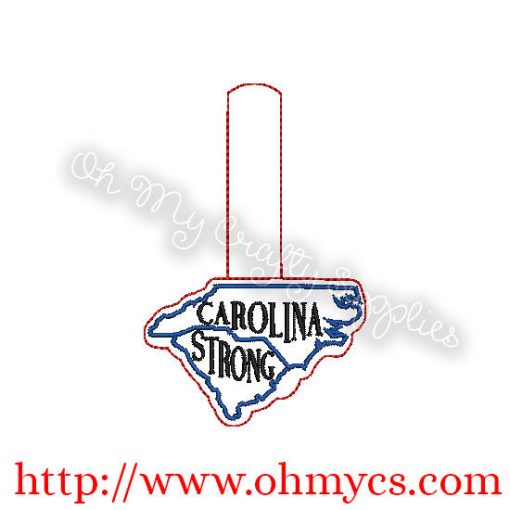 ITH Carolina Strong Key Embroidery Design