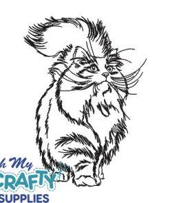 Cat Sketch 1622 Embroidery Design