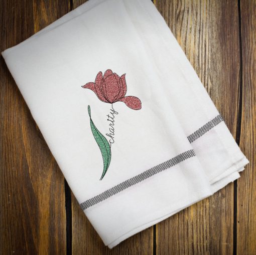 Charity Flower Embroidery Design
