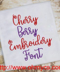 Cherry Berry Embroidery Font (Bx Included)