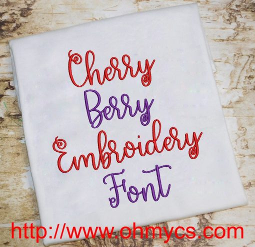 Cherry Berry Embroidery Font (Bx Included)