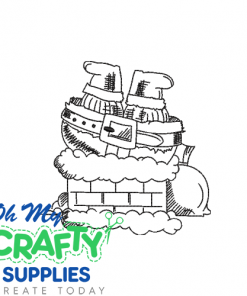 Sketch Chimney Santa Embroidery Design