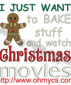 Christmas Movies Embroidery Design