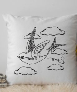 Cloudy Bird Embroidery Design