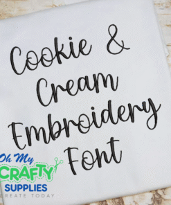 Cookie & Cream Embroidery Font (BX Included)