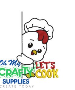 Cooking Chicken 125 Embroidery Design
