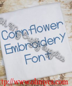 Cornflower Embroidery Font (BX Included)