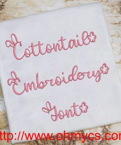Cottontail Embroidery Font (BX Included)
