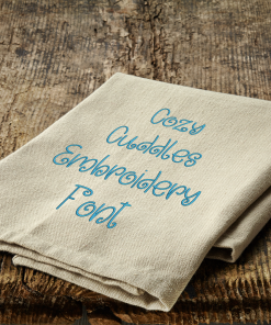 Cozy Cuddles Embroidery Font (BX Included)