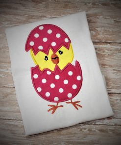 Cracked Egg Chick Applique Design