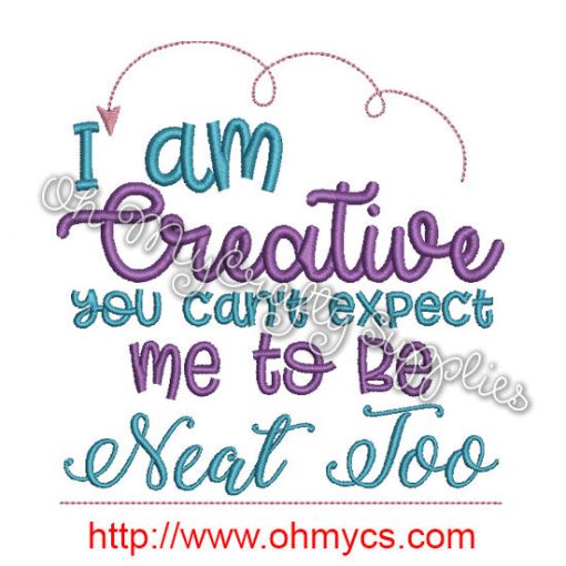 Being Too Creative Embroidery Design