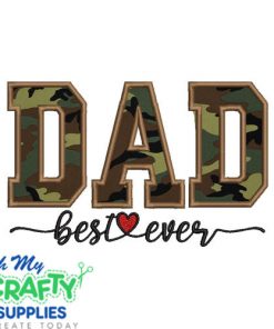 Dad Best Ever Applique Embroidery Design