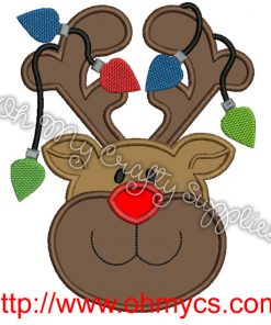 Alternative view of Reindeer Embroidery Design