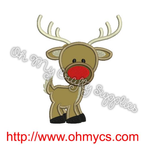Reindeer Embroidery Applique