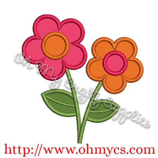 Double Flower Applique Design