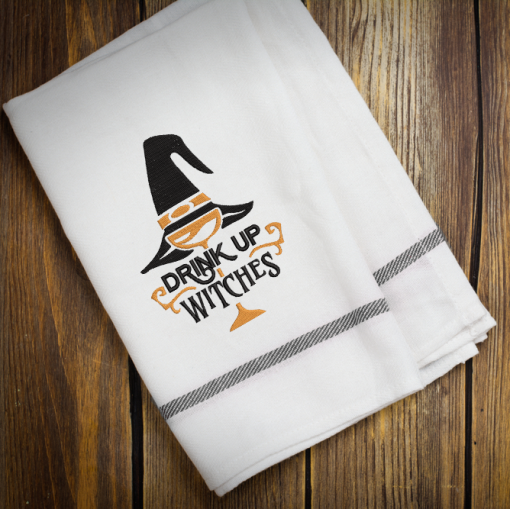 Drink Up Witches Embroidery Design
