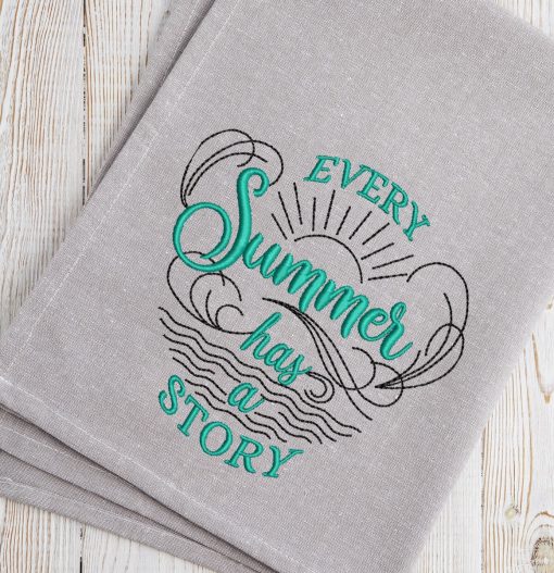 Every Summer has a Story Embroidery Design