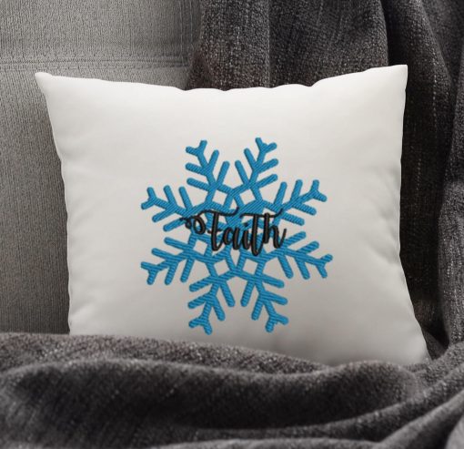 Faith Snow Flake Embroidery Design