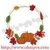 Fall Pumpkin Frame Embroidery Design