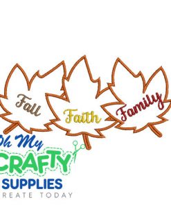 Fall Faith Family 92523 Embroidery Design