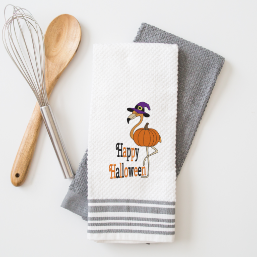 Halloween Flamingo Embroidery Design
