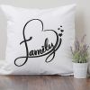 Family Heart Embroidery Design