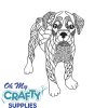 Henna Dog 82021 Embroidery Design