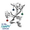 Ornament Reindeer Embroidery Design