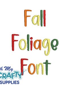 Fall Foliage Embroidery Font (BX Included)