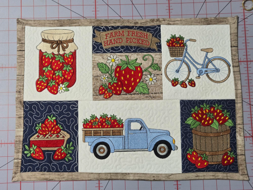 ITH Strawberry Placemat Design