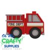 Fire Truck Applique Embroidery Design