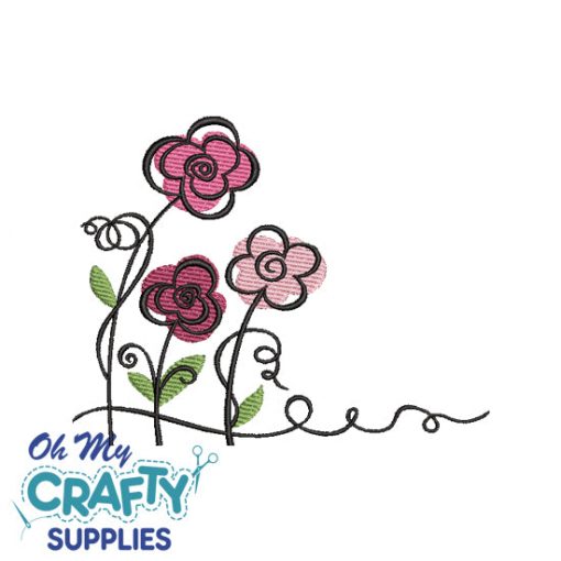 Floral Swirls 11722 Embroidery Design
