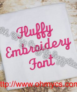 Fluffy Embroidery Font (BX Included)