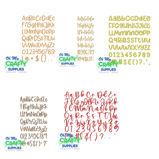Cake Font Bundle Set Embroidery Font (BX Included)